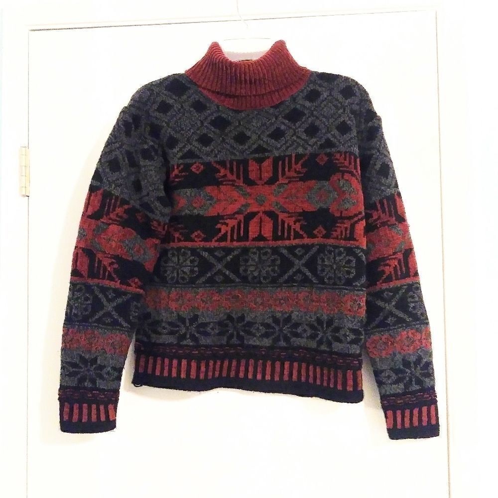 Vintage High Sierra Knit Winter Turtleneck Sweater